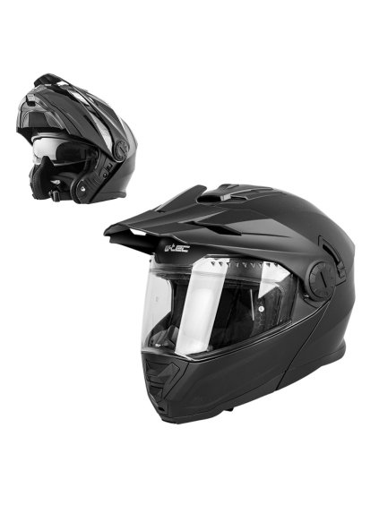 Výklopná enduro přilba W-TEC Biscaia P/J (Barva matně černá, Velikost XS (53-54))