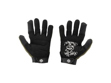 Rukavice WESTCOAST CHOPPERS WCC PAY UP SUCKERS GLOVES OLIVE/BLACK