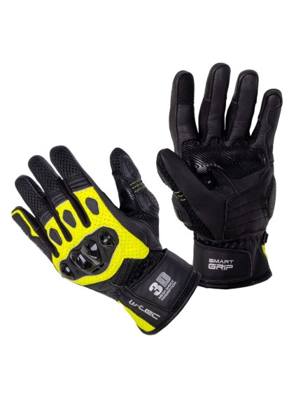 Moto rukavice W-TEC Janstur (Barva černá-fluo, Velikost S)