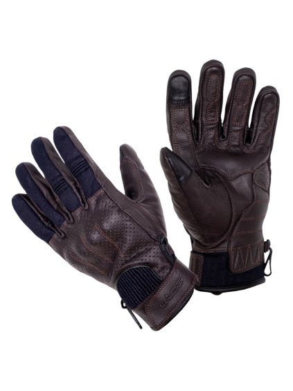 Letní moto rukavice W-TEC Fowlar (Barva deep coffee-indigo, Velikost S)