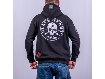 Pánská Mikina BLACK HEART BASTARD SKULL LOGO
