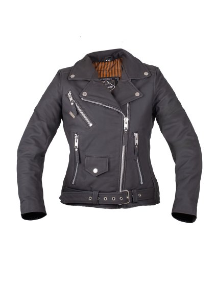 Dámská kožená moto bunda W-TEC Brinea (Barva matně černá, Velikost XS)