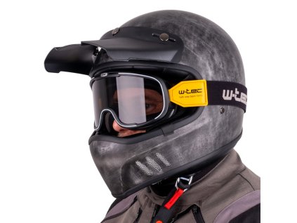 Moto přilba W-TEC Retron s brýlemi Chesster