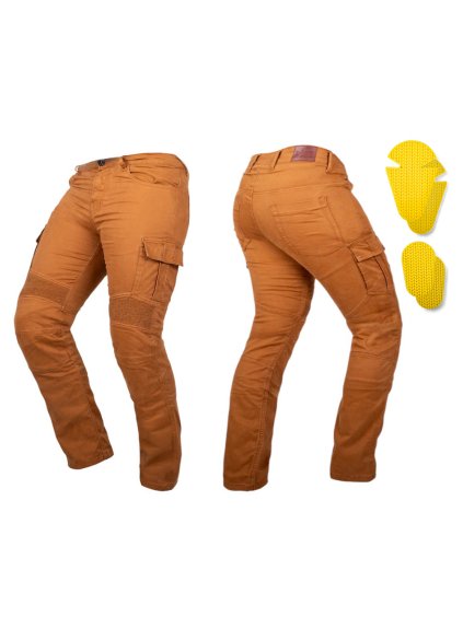 Moto jeansy W-TEC Wallbridge Caramel (Barva karamelová, Velikost 30/34)