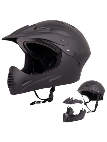 Downhill přilba W-TEC Campanero Matt Black (Velikost S (48-54))