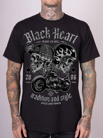 tričko black heart traditional and style