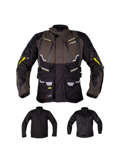 Moto bunda W-TEC Daimick (Barva černo-šedá, Velikost S)