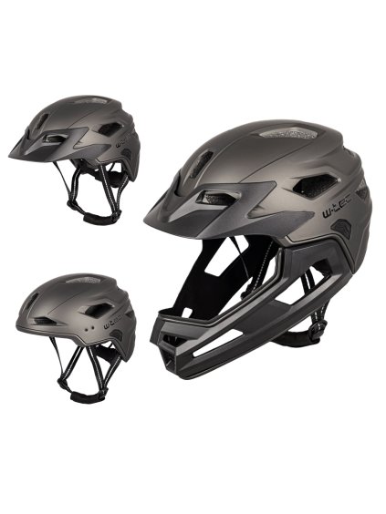 Junior downhill přilba W-TEC Estreito (Barva Magic Matt Black, Velikost S (52-56))