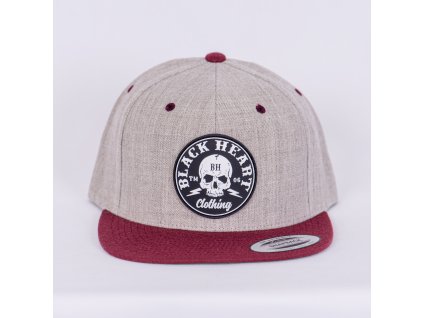 Kšiltovka SNAPBACK BLACK HEART BASTARD SKULL sent