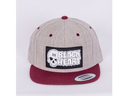 Kšiltovka SNAPBACK BLACK HEART BASTARD SKULL sent 2