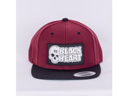 Kšiltovka SNAPBACK BLACK HEART BASTARD SKULL DEEPRED