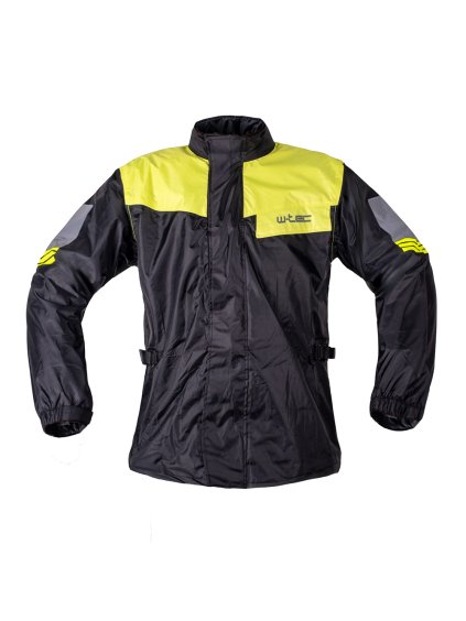 Moto pláštěnka W-TEC Igava - 2.jakost (Barva černá-fluo zelená, Velikost S)