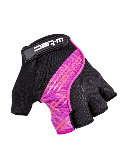 Cyklo rukavice W-TEC Karolea (Barva černo-fialovo-růžová, Velikost XS)