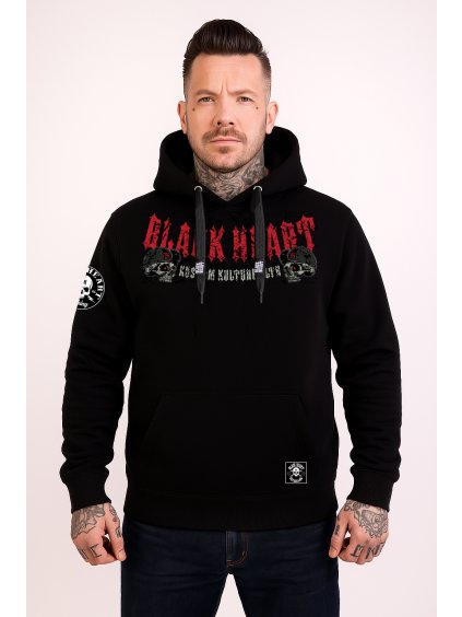 MIKINA BLACK HEART LOOCKER RED