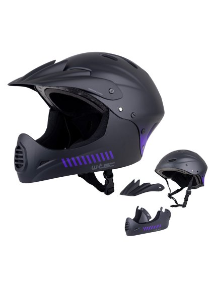 Downhill přilba W-TEC Campanero Noir Violet (Velikost S (48-54))