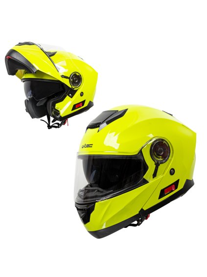 Výklopná moto přilba W-TEC Lanxamo (Barva Fluo Yellow, Velikost XS (53-54))
