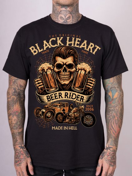tričko black heart beer rider