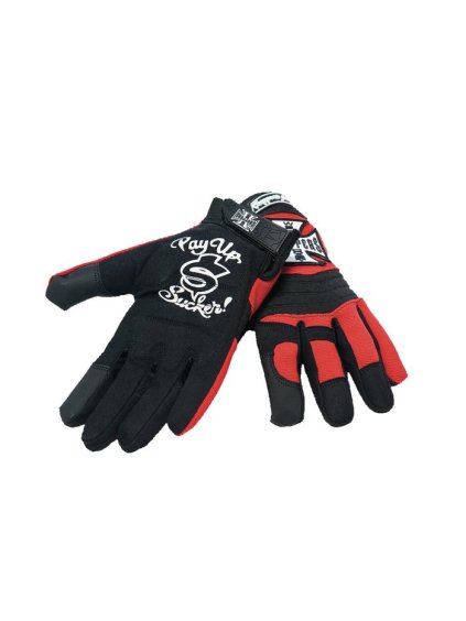 Rukavice WESTCOAST CHOPPERS WCC PAY UP SUCKERS GLOVES red/BLACK 566211