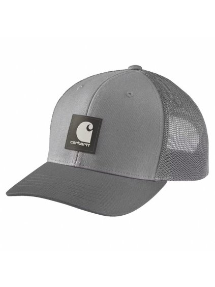 kšiltovka Carhartt Twill Mesh-Back Logo Patch cap asphalt