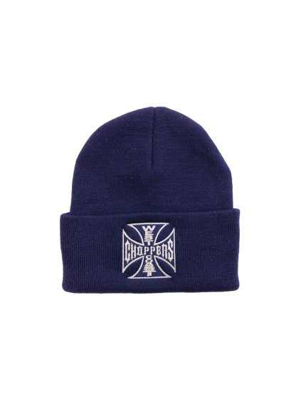 west coast choppers zimni cepice og roll up beanie navy