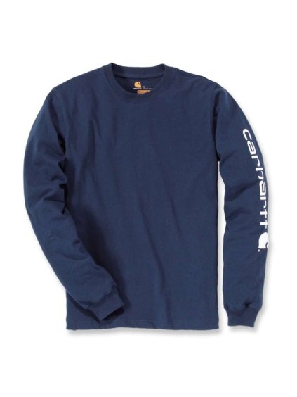 Tričko Carhartt Sleeve Logo long sleeve navy