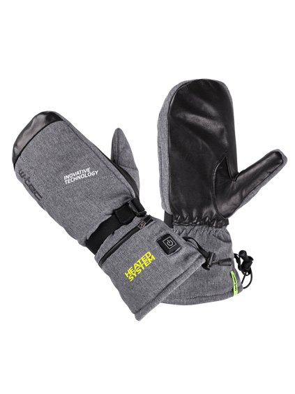 Vyhřívané palčáky W-TEC HEATtero 2x2000 mAh (Barva šedá, Velikost 3XL)