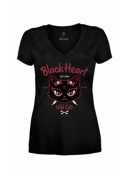 MIKINA BLACK HEART WILD CATS