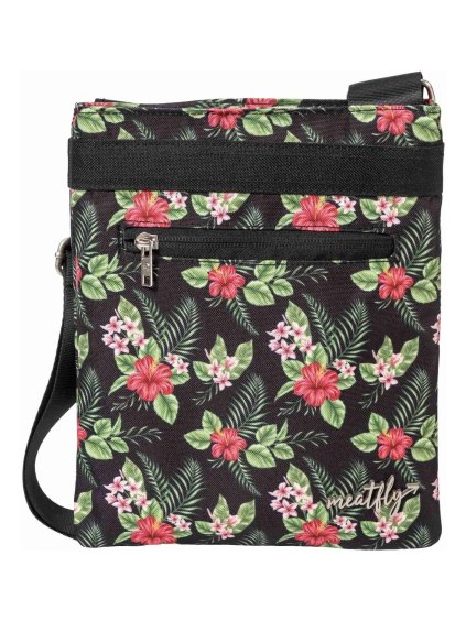 Meatfly dámská kabelka Dixie Tropical Black | Černá | Objem 0,4 L
