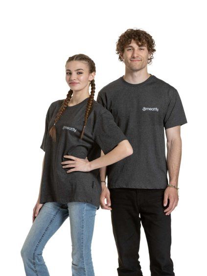 Meatfly unisex tričko Minimal Charcoal Heather