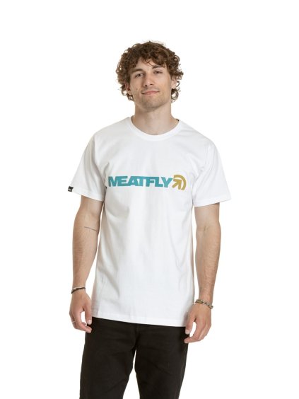 Meatfly pánské tričko Logex White (Velikost S)