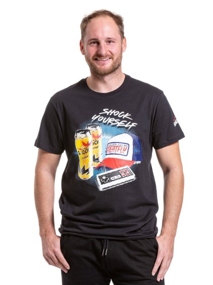 Meatfly pánské tričko Big Shock 8Bit Black