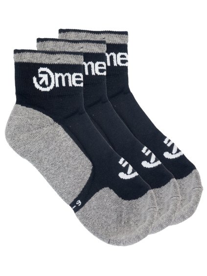 Meatfly ponožky Middle Triple pack Grey (Velikost S)
