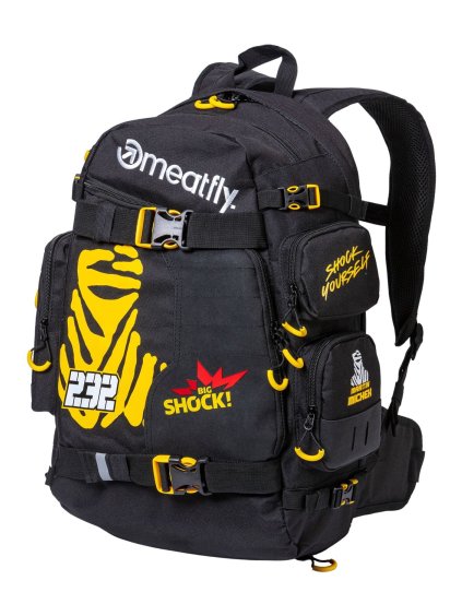 Meatfly batoh Raiden Black Big Shock/Michek 28 L | Černá | Objem 28 L