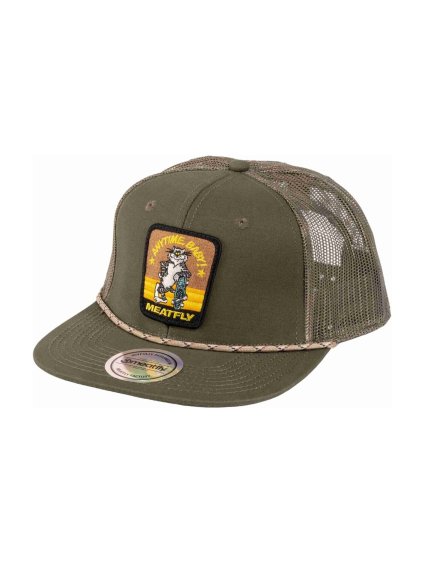 Meatfly kšiltovka Thunderbolt Trucker Olive Tomcat