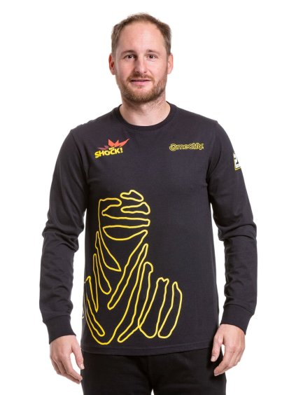 Meatfly pánské tričko s dlouhým rukávem Dakar Beduin Black