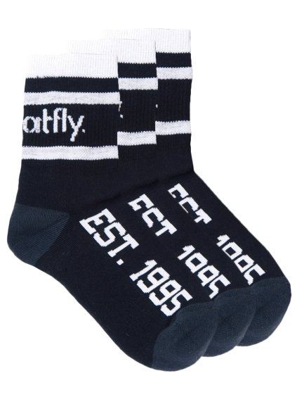 Meatfly ponožky Long Triple Pack Black (Velikost S)