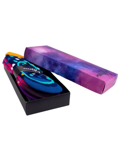 Meatfly ponožky Low Socks Gift Pack Navy / Fuchsia