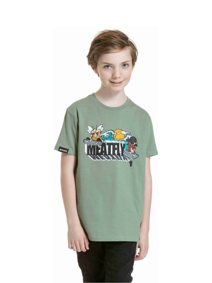Meatfly dětské tričko Skejters Olive