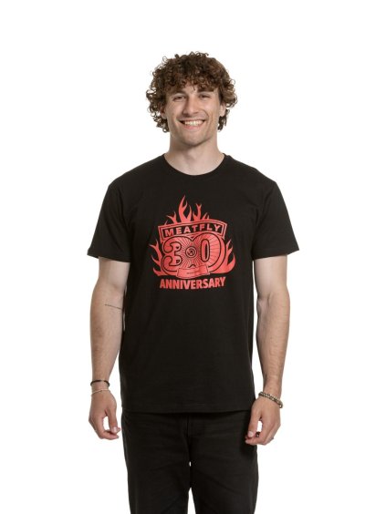 Meatfly pánské tričko Flame Black (Velikost S)