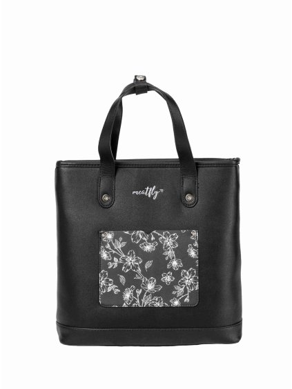 Meatfly kabelka / batoh Kerry Blossom Black | Černá | Objem 7 L