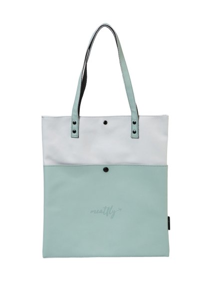 Meatfly kabelka Janie Mint / Light Grey | Modrá | Objem 3 L