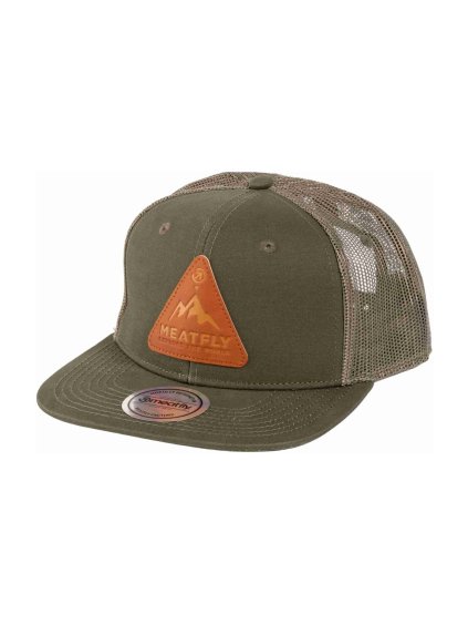 Meatfly kšiltovka Thunderbolt Trucker Olive Peak