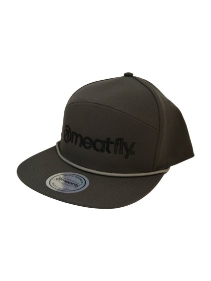 Meatfly kšiltovka Creeper 6 Panel Snapback Grey / Black Logo