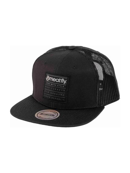 Meatfly kšiltovka Thunderbolt Trucker Black Square