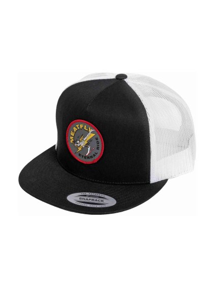 Meatfly kšiltovka Thunderbolt Trucker Grey Eternal / Black