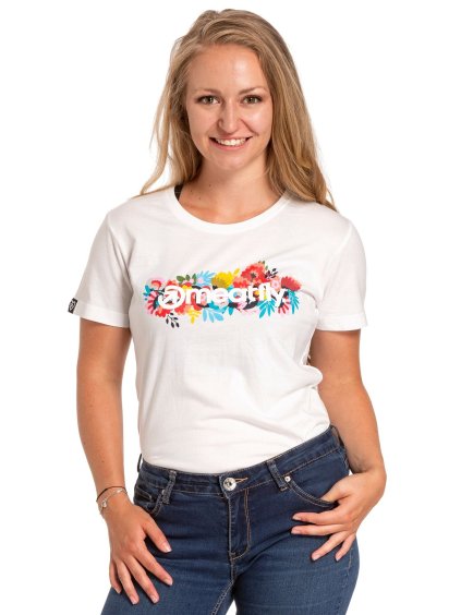 Meatfly dámské tričko Blossom White