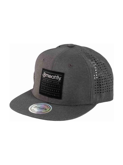 Meatfly kšiltovka Nylan Perfor Snapback Grey Square
