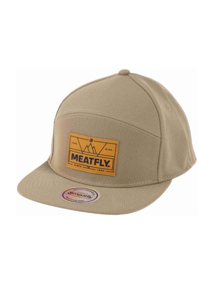 Meatfly kšiltovka Yuto 6 Panel Snapback Olive Live