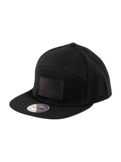 Meatfly kšiltovka Yuto 6 Panel Snapback Black Live