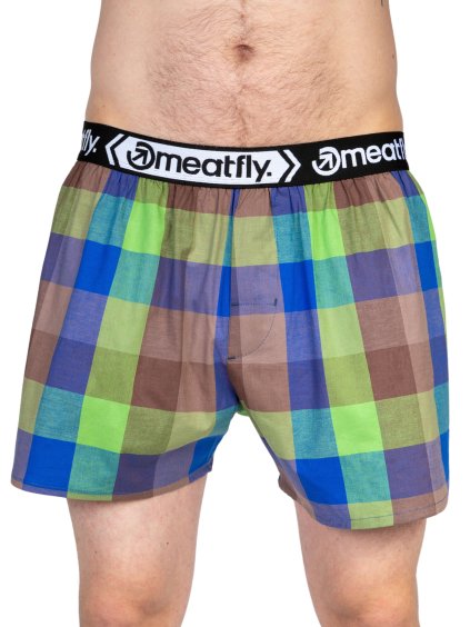 Meatfly pánské boxerky Gigi Double Pack Orange / Brown